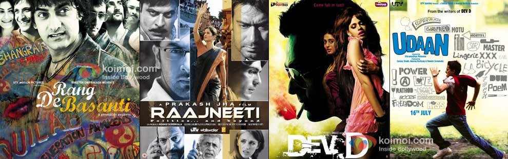 Rang De Basanti, Raajneeti, Dev D, Udaan
