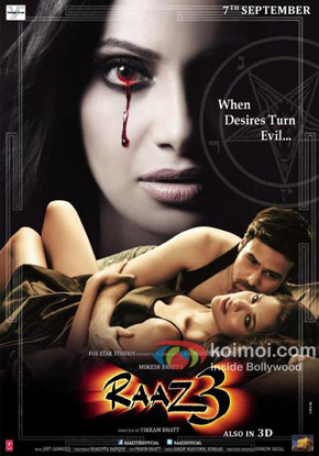 Emraan Hashmi, Bipasha Basu and Esha Gupta starrer Raaz 3 Movie Poster