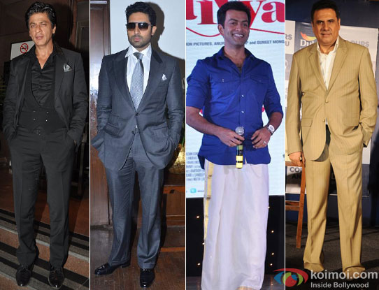 Shah Rukh Khan, Abhishek Bachchan, Prithviraj Sukumaran and Boman Irani for Happy New Year Movie