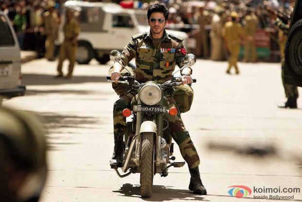 Shah Rukh Khan in a still from Jab Tak Hai Jaan Movie