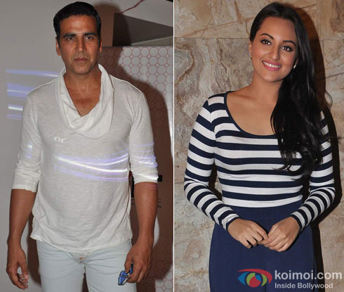 Akshay Kumar and Sonakshi Sinha for Thuppakki Movie