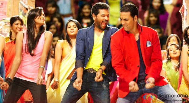 Prabhu Deva and Akshay Kumar in a still from Boss