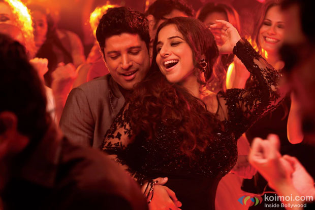 Farhan Akhtar and Vidya Balan in a still from movie 'Shaadi Ke Side Effects'