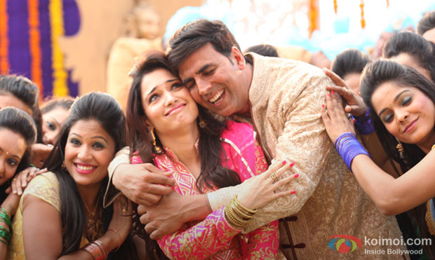 Tamannaah and Akshay Kumar in a still from movie ‘Entertainment’