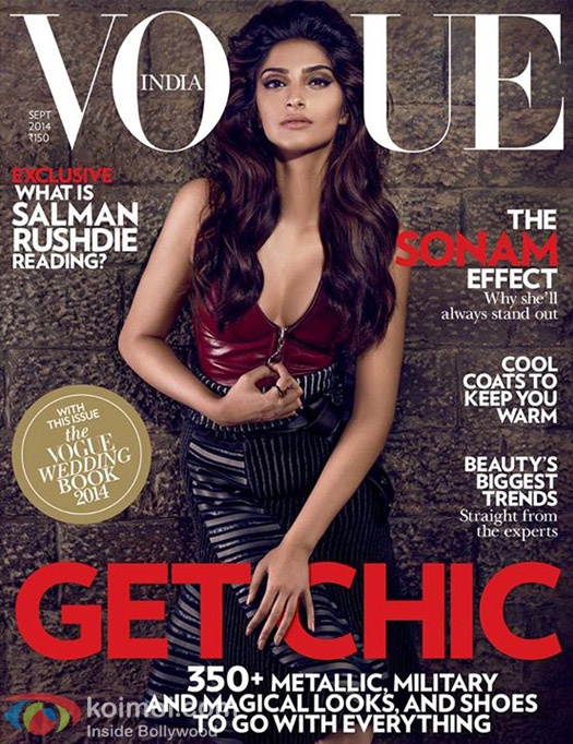 Sonam Kapoor on a Vogue Magazine Cover