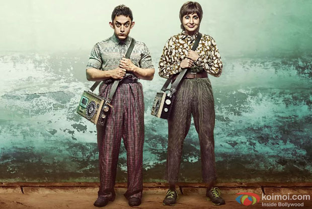 Aamir Khan and Anushka Sharma in a still from movie 'PK'