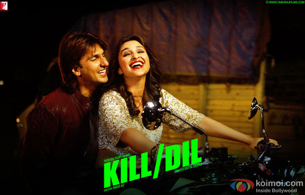 Ranveer Singh and Parineeti Chopra in a still from movie 'Kill Dil'