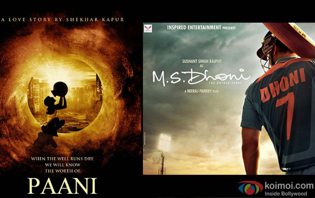 Paani and M S Dhoni Movie Posters