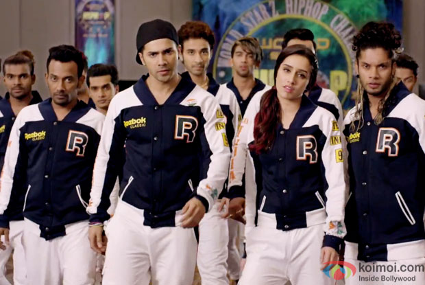 Varun Dhawan and Shraddha Kapoor in a still from movie 'ABCD 2'