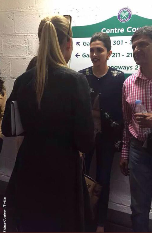 Deepika Padukone With Dad Prakash Padukone At Wimbledon