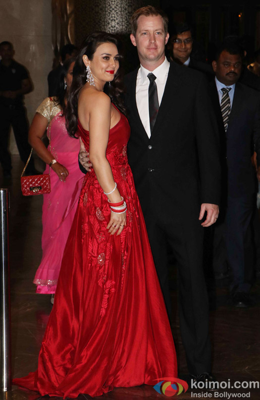 Preity Zinta & Gene Goodenough at their wedding reception