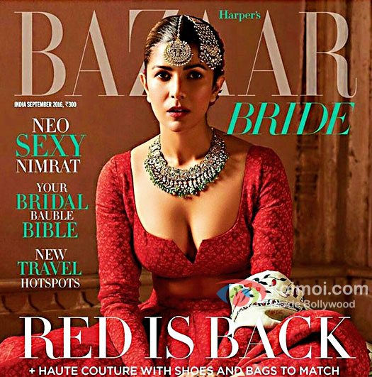 Nimrat Kaur Looks Red Hot On The Latest Cover Of Harper’s Bazaar Bride