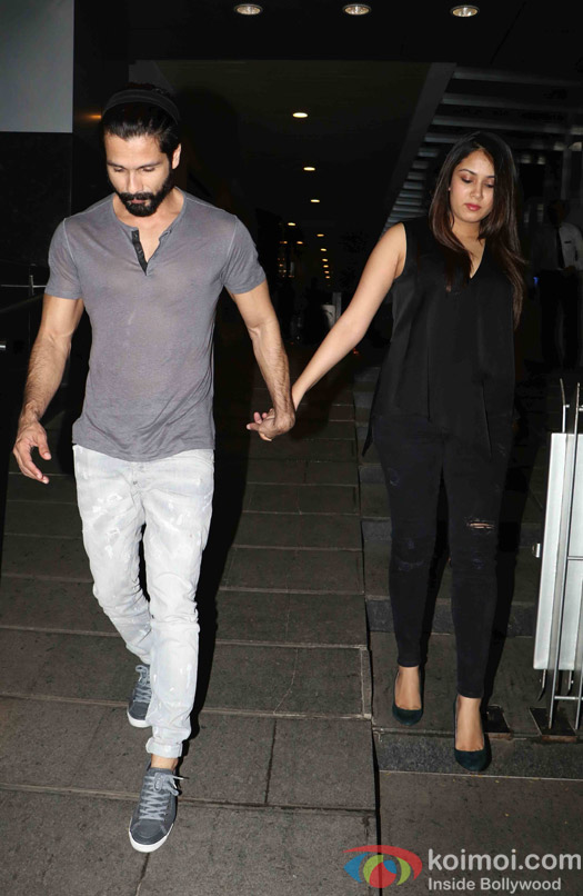 Shahid Kapoor with his wife Mira spotted at Hakkasan Bandra