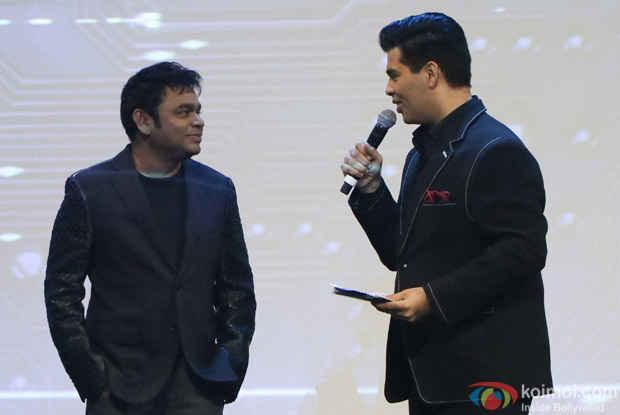 A. R. Rahman and Karan Johar during the first look launch of film 2.0