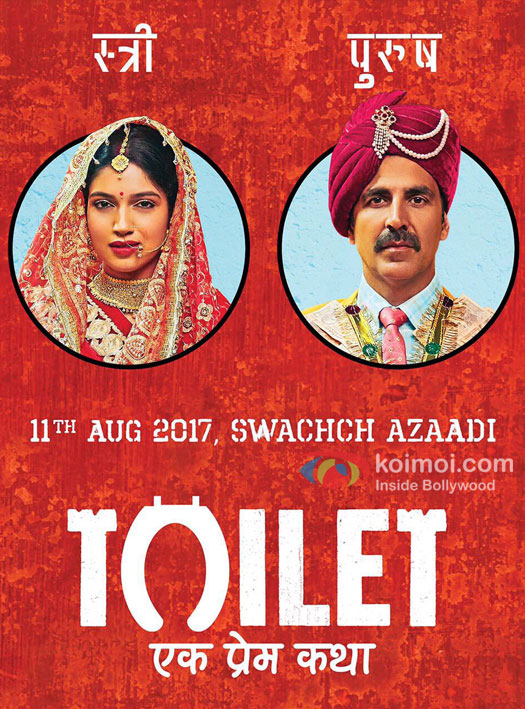 Quirky Poster Of Akshay Kumar & Bhumi Pednekar’s Toilet-Ek Prem Katha